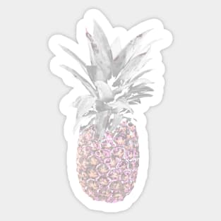 Grey and Pink Pineapple Pop Art Sticker